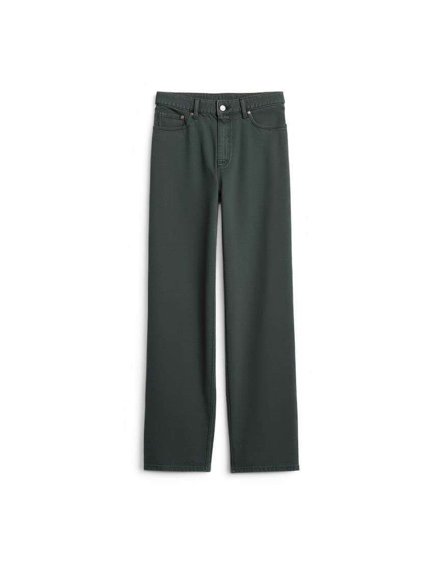 Topman rigid baggy jean in green