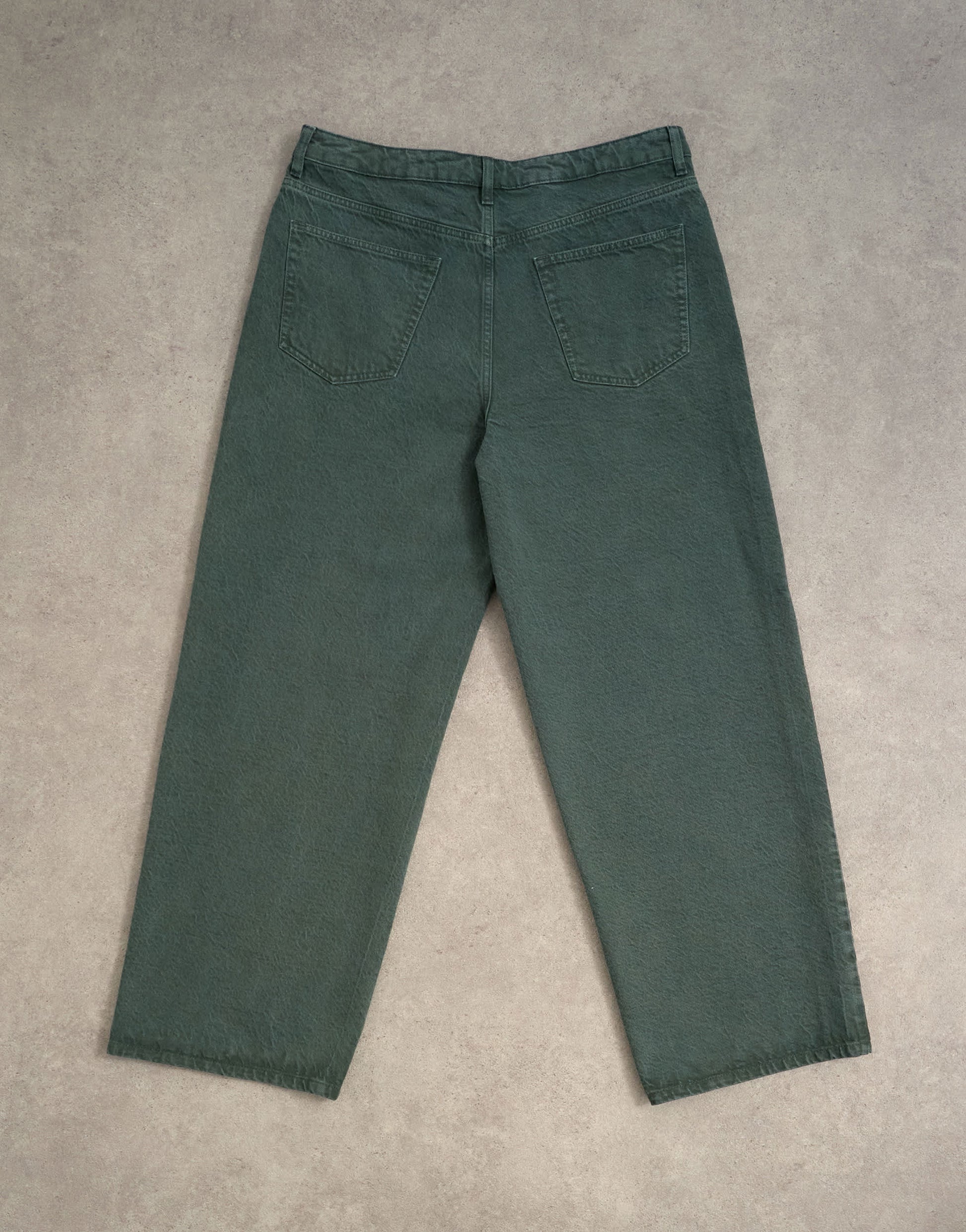 Topman rigid baggy jean in green