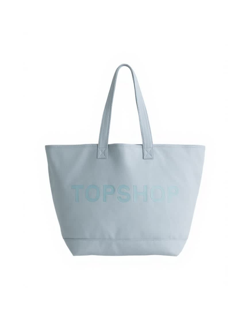 Topshop large canvas tote bag in grey