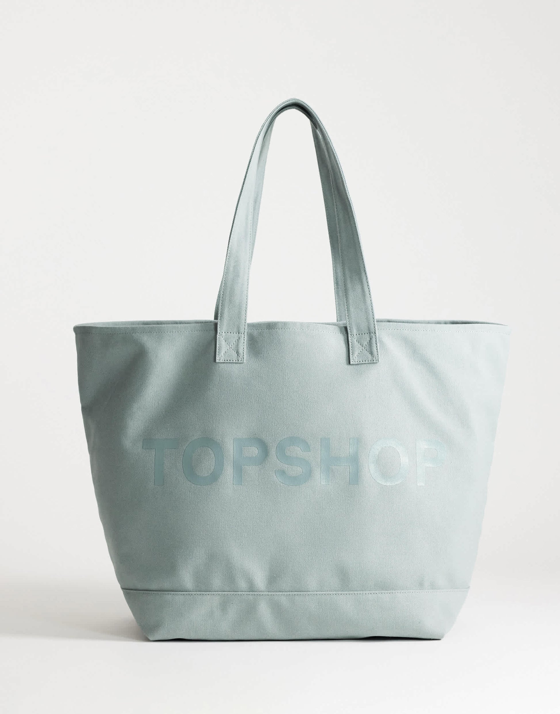 Topshop large canvas tote bag in grey