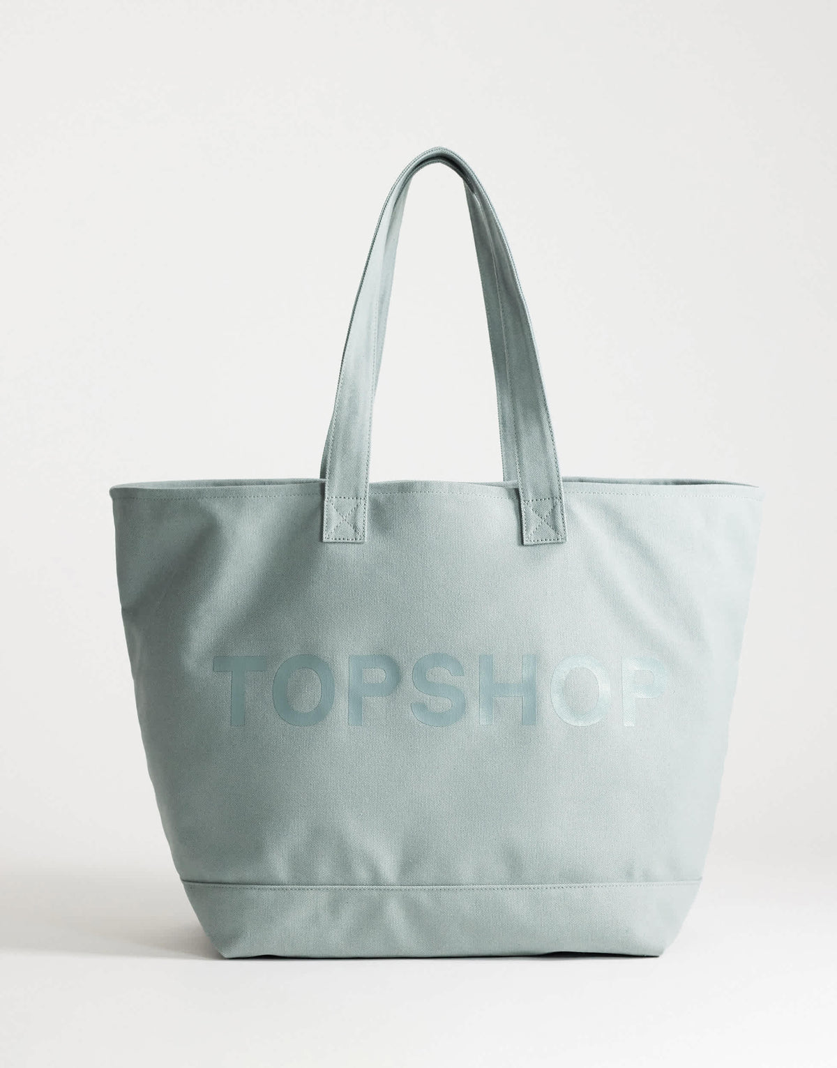 Topshop large canvas tote bag in grey