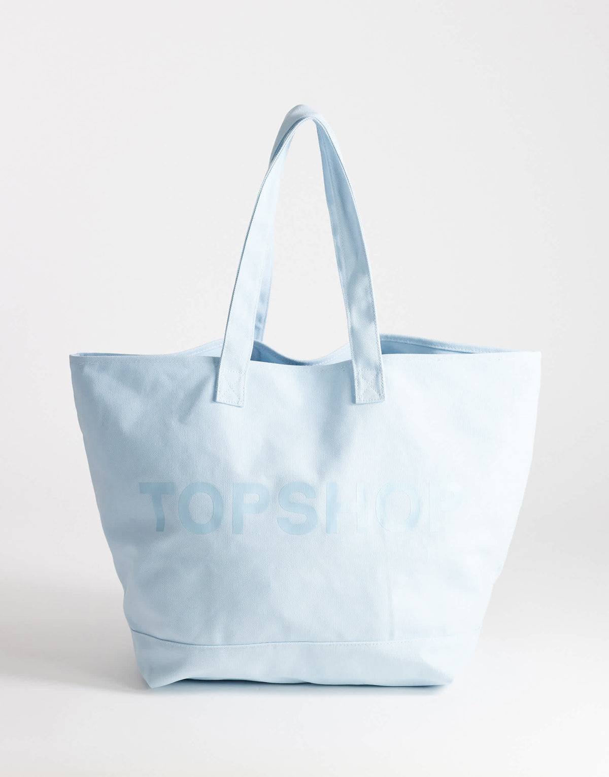 Topshop large canvas tote bag in cornflour blue