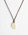 Topshop Leila cord necklace with pendant in gold and brown