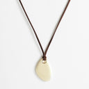 Topshop Leila cord necklace with pendant in gold and brown