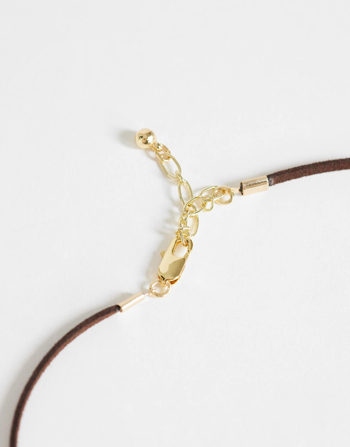 Topshop Leila cord necklace with pendant in gold and brown