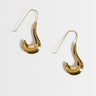 Topshop Claudia waterproof wavy drop hoop earrings in stainless gold