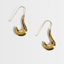 Topshop Claudia waterproof wavy drop hoop earrings in stainless gold