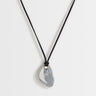Topshop Leila cord necklace with pendant in silver and black