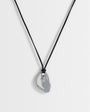 Topshop Leila cord necklace with pendant in silver and black