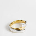 Topshop Ruth waterproof overlapping ring in stainless silver