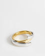 Topshop Ruth waterproof overlapping ring in stainless silver