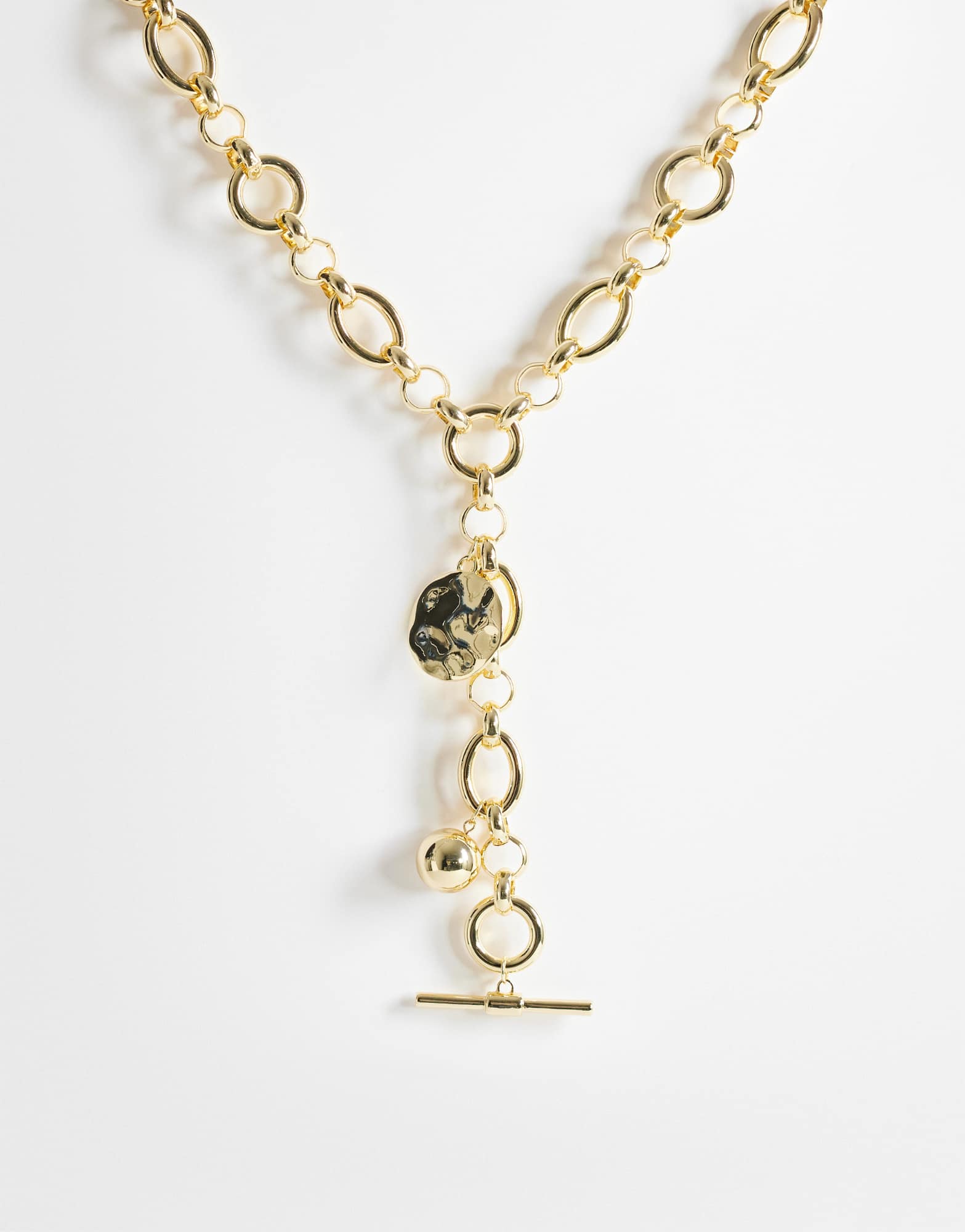 Collier à breloques et chaîne oversize Topshop Lana doré