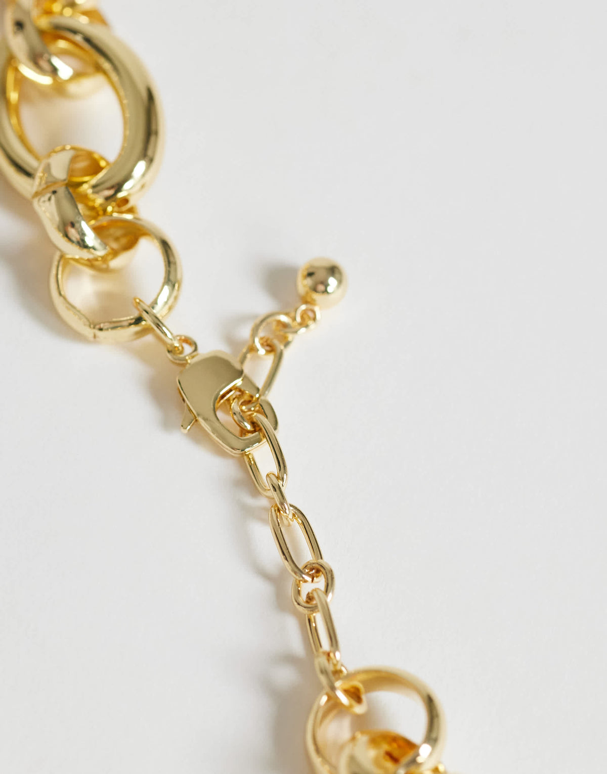 Topshop Lana oversized chain necklace with charms in gold tone