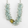 Topshop Collier semi-précieux Lillian avec perles fantaisie argentées et bleues