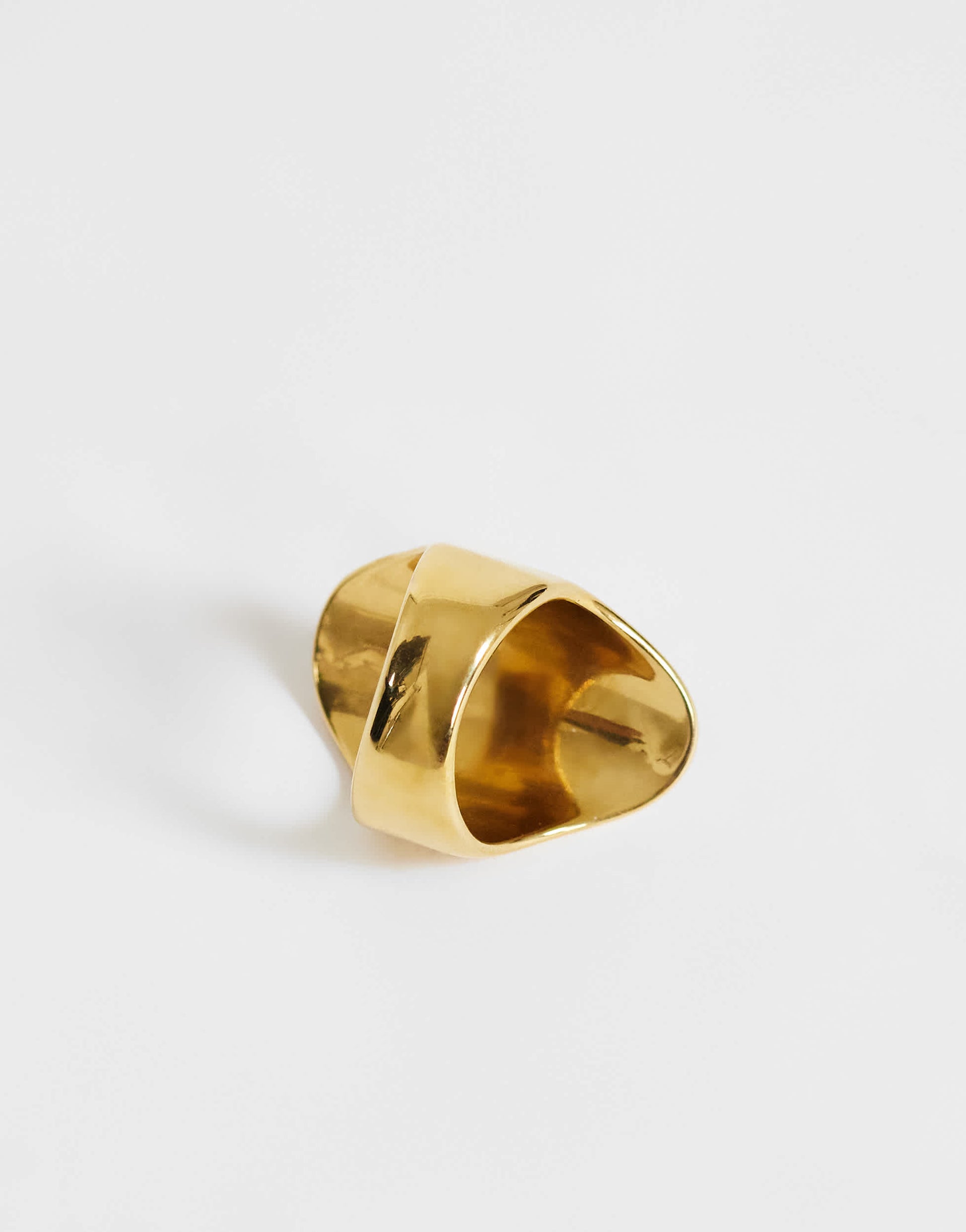 Topshop River ring with stone in stainless gold