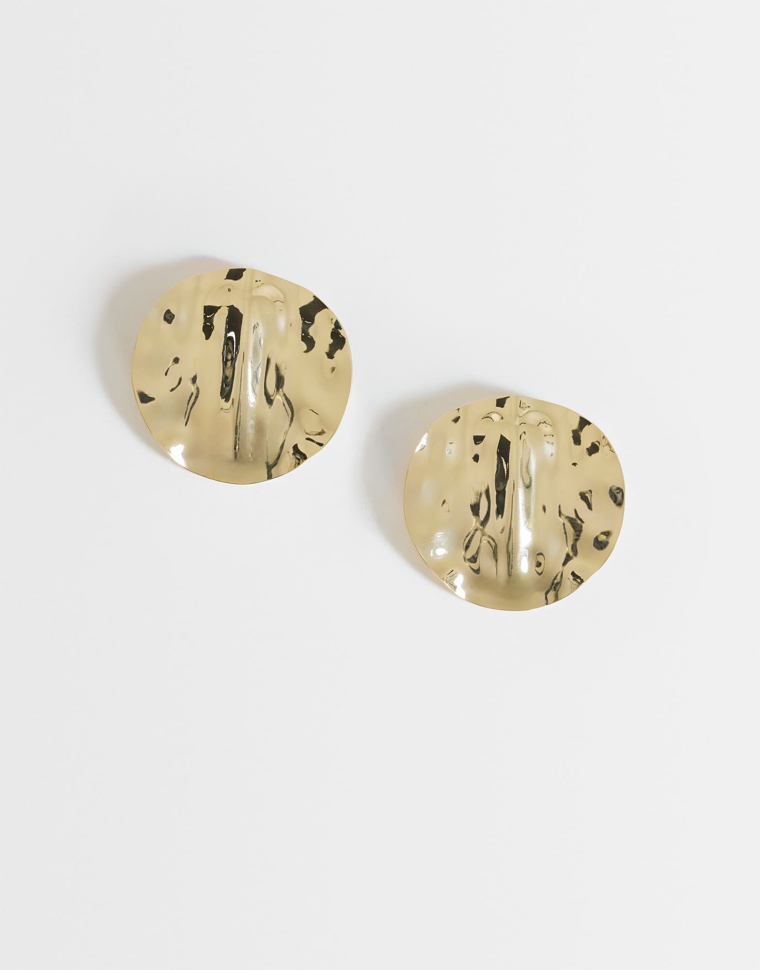 Topshop Chantal large statement disc earrings in gold tone