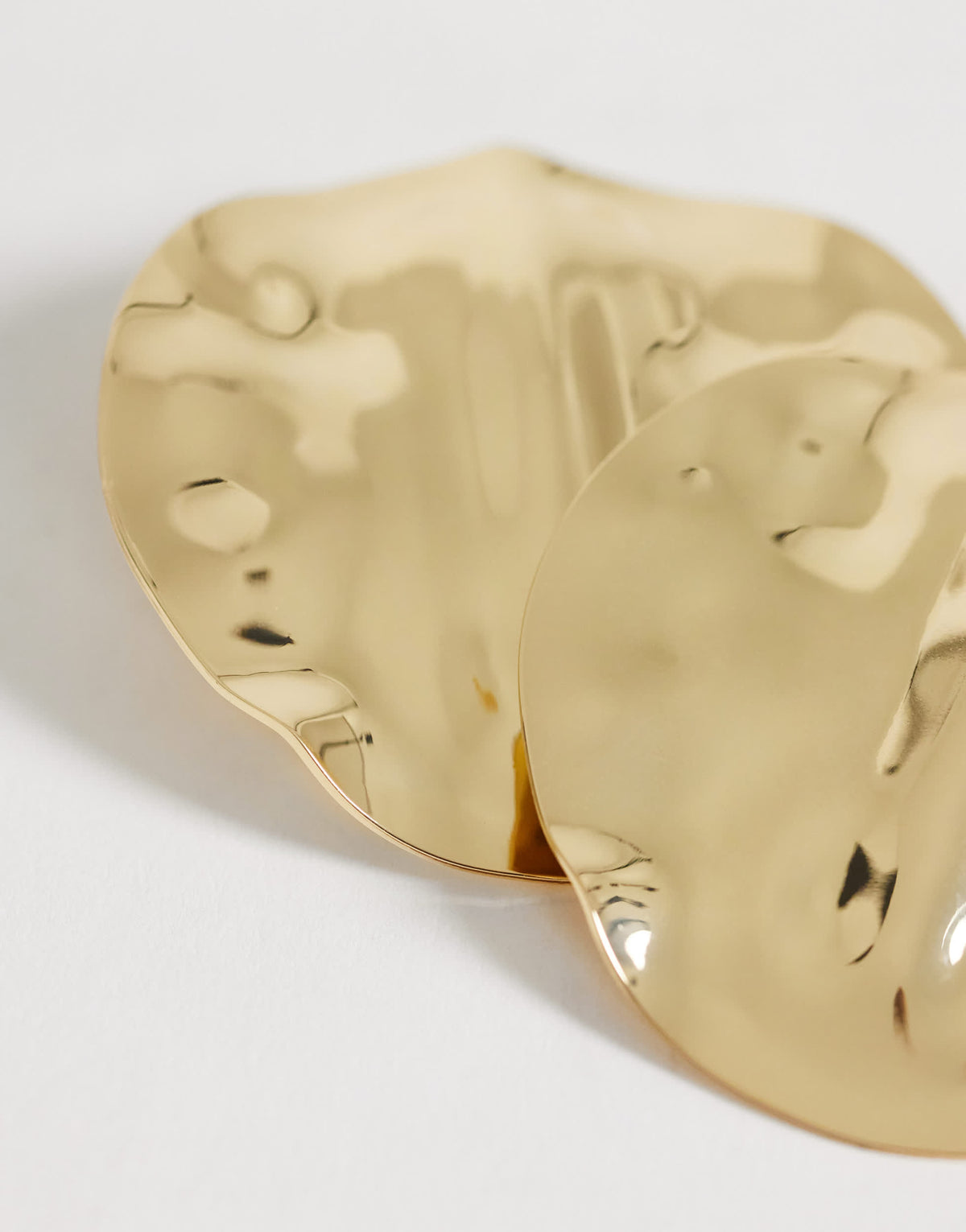 Topshop Chantal large statement disc earrings in gold tone