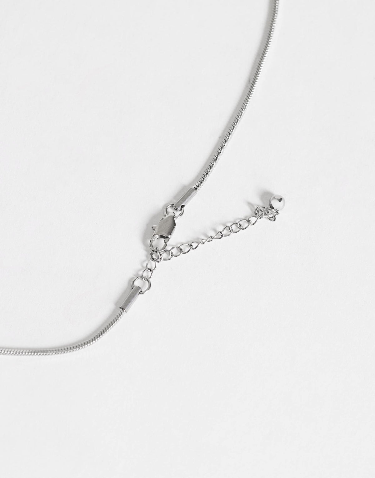 Topshop Lucas waterproof teardrop lariat necklace in stainless silver