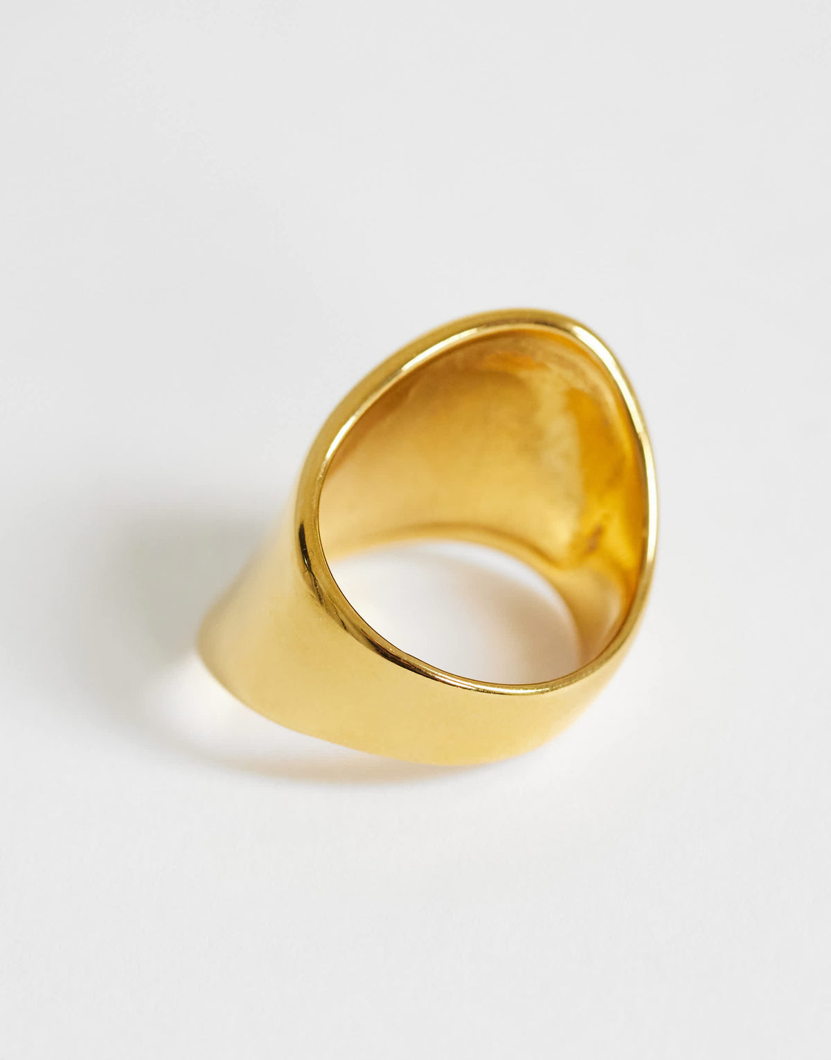 Topshop Remi waterproof asymmetric ring in stainless gold