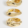 Topshop – Lot de 3 bracelets jonc Fabio dorés