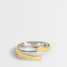 Topshop Ruth waterproof overlapping ring in stainless gold