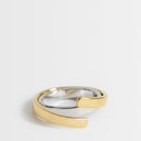 Topshop Ruth waterproof overlapping ring in stainless gold