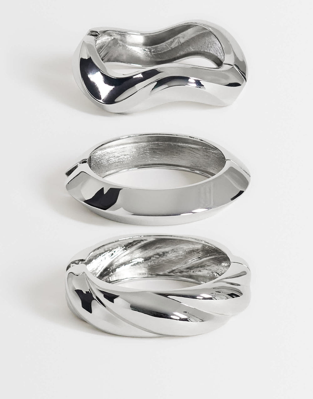 Lot de 3 bracelets Topshop Fabio en argent