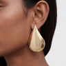 Topshop Cher statement teardrop stud earrings in gold tone