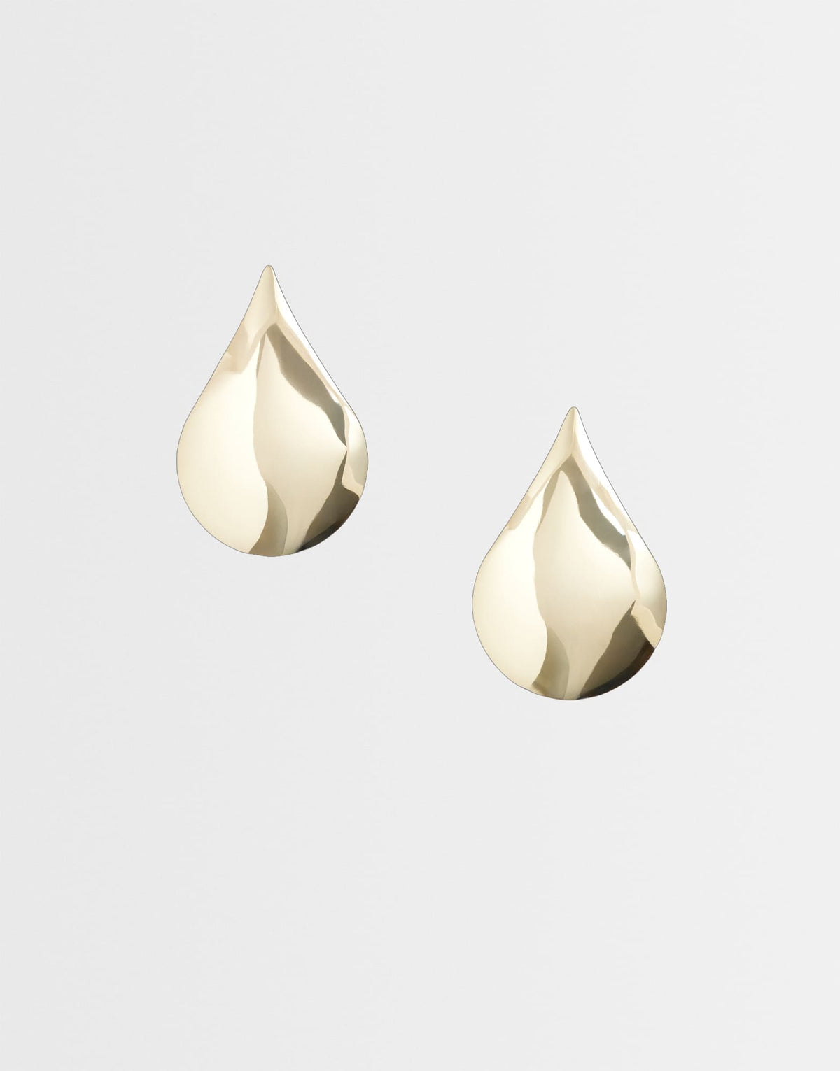Topshop Cher statement teardrop stud earrings in gold tone