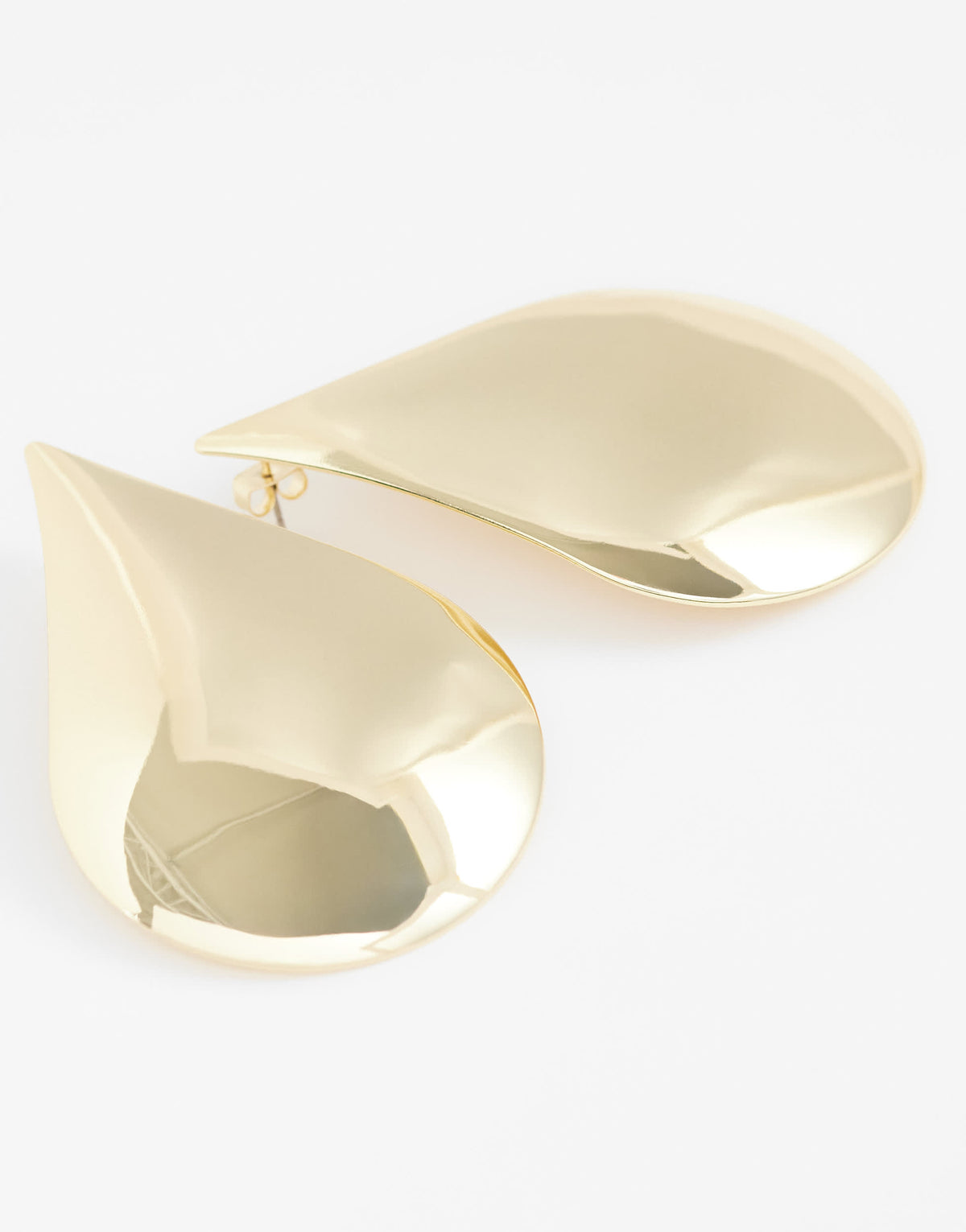 Topshop Cher statement teardrop stud earrings in gold tone