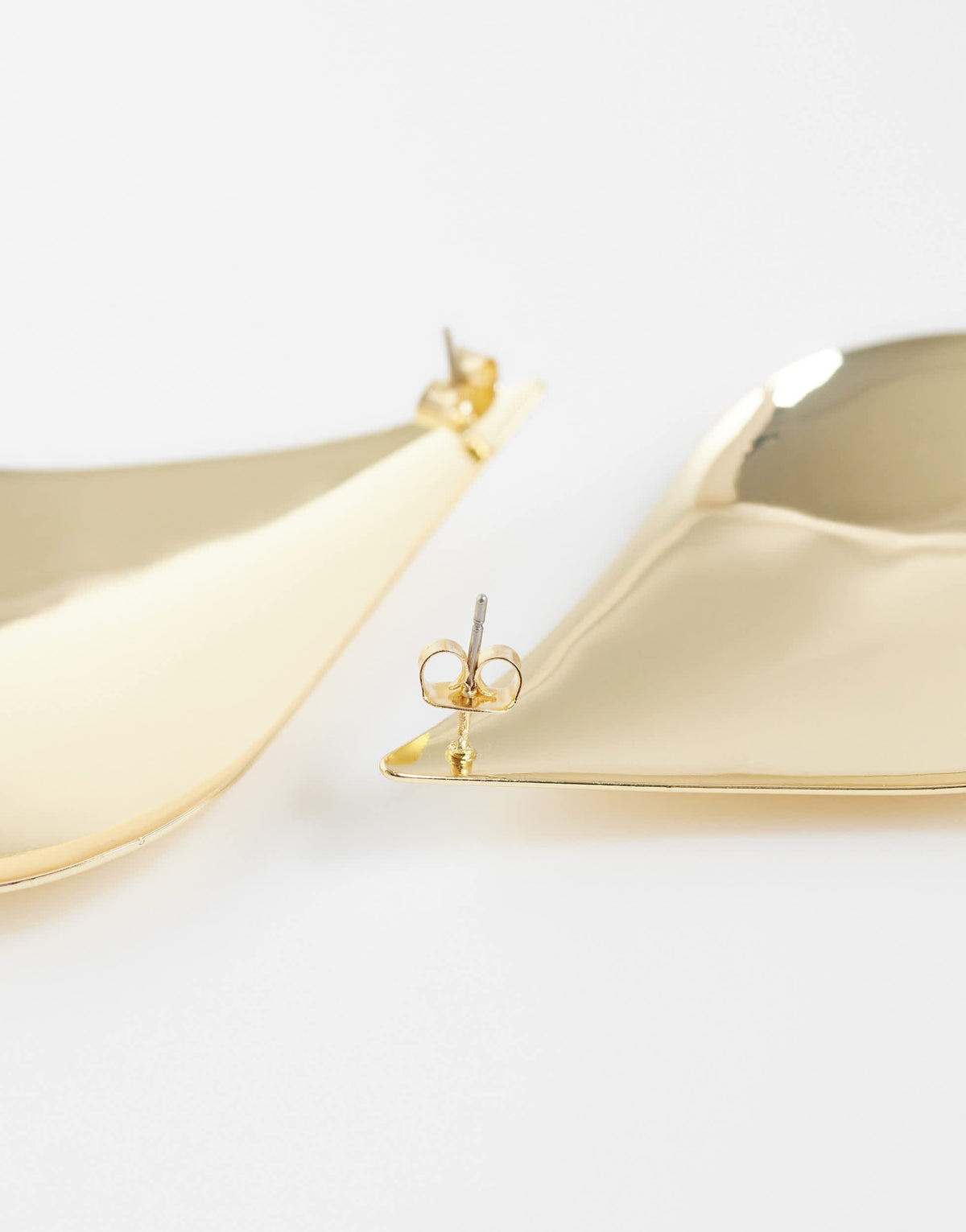 Topshop Cher statement teardrop stud earrings in gold tone