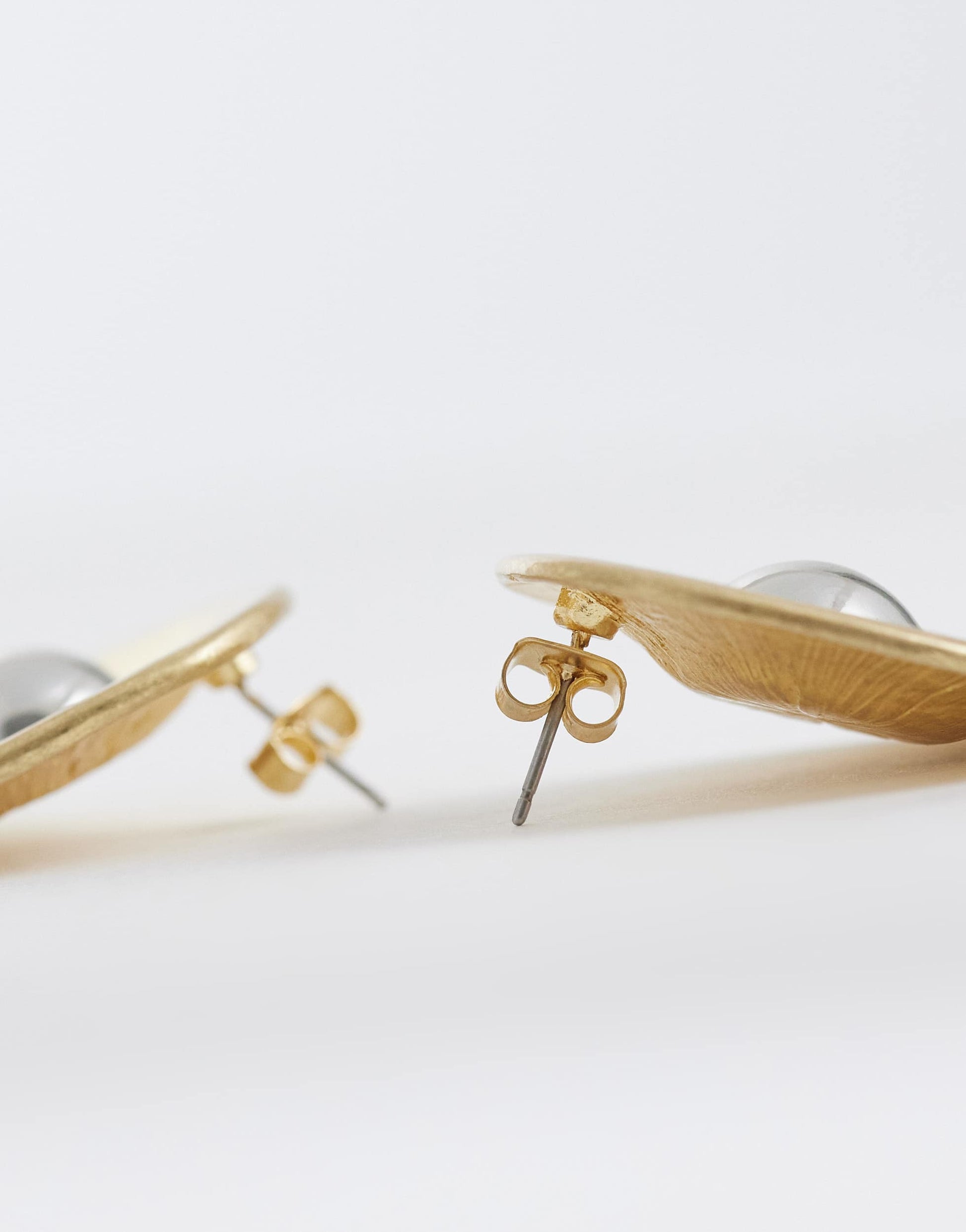 Topshop Cece statement round stud earrings in gold tone