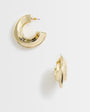 Topshop Cassie chunky hoop earrings in gold tone