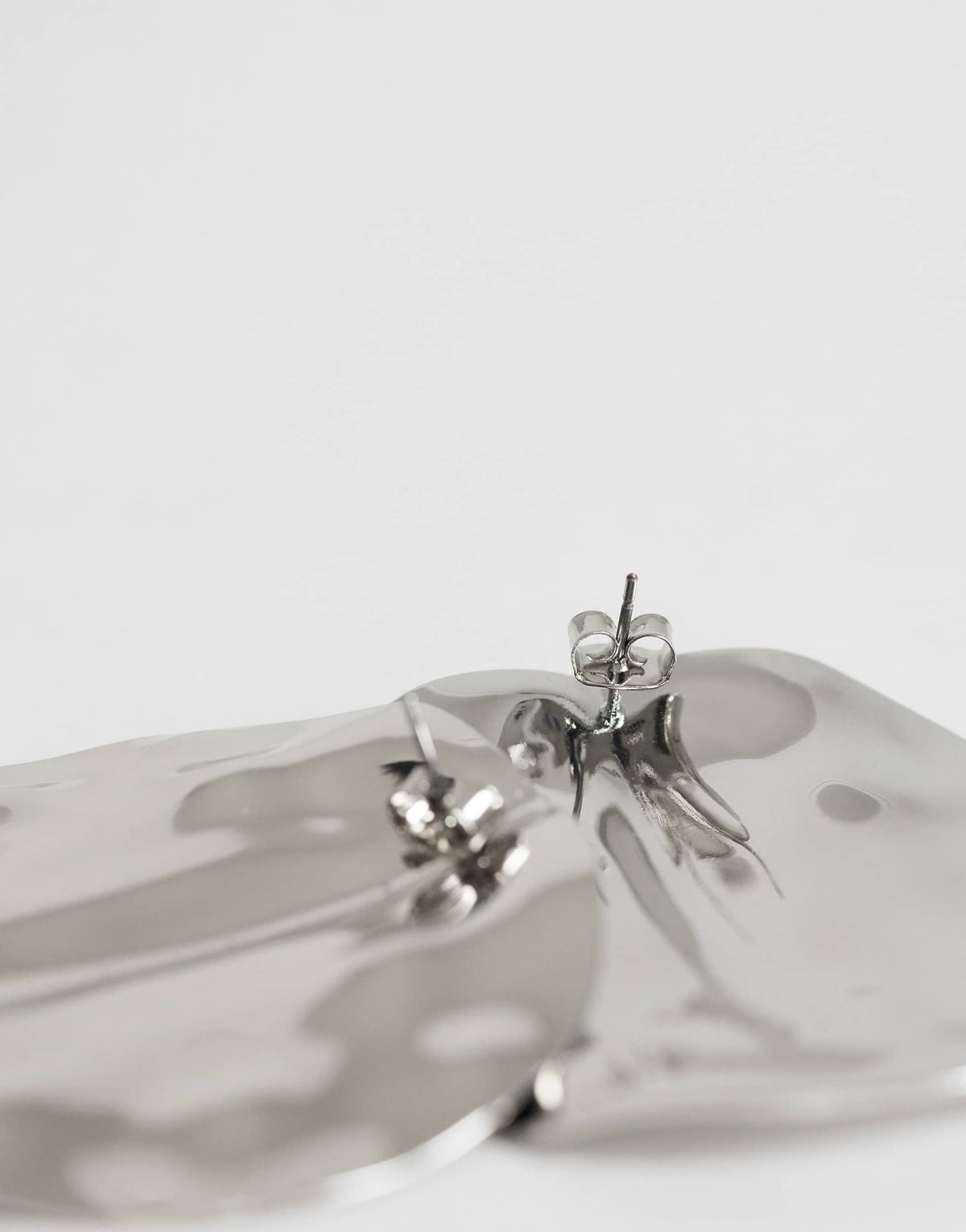 Topshop Chantal large statement disc earrings in silver tone