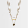 Topshop Lyra waterproof 3 pack necklaces in stainless gold