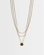 Topshop Lyra waterproof 3 pack necklaces in stainless gold