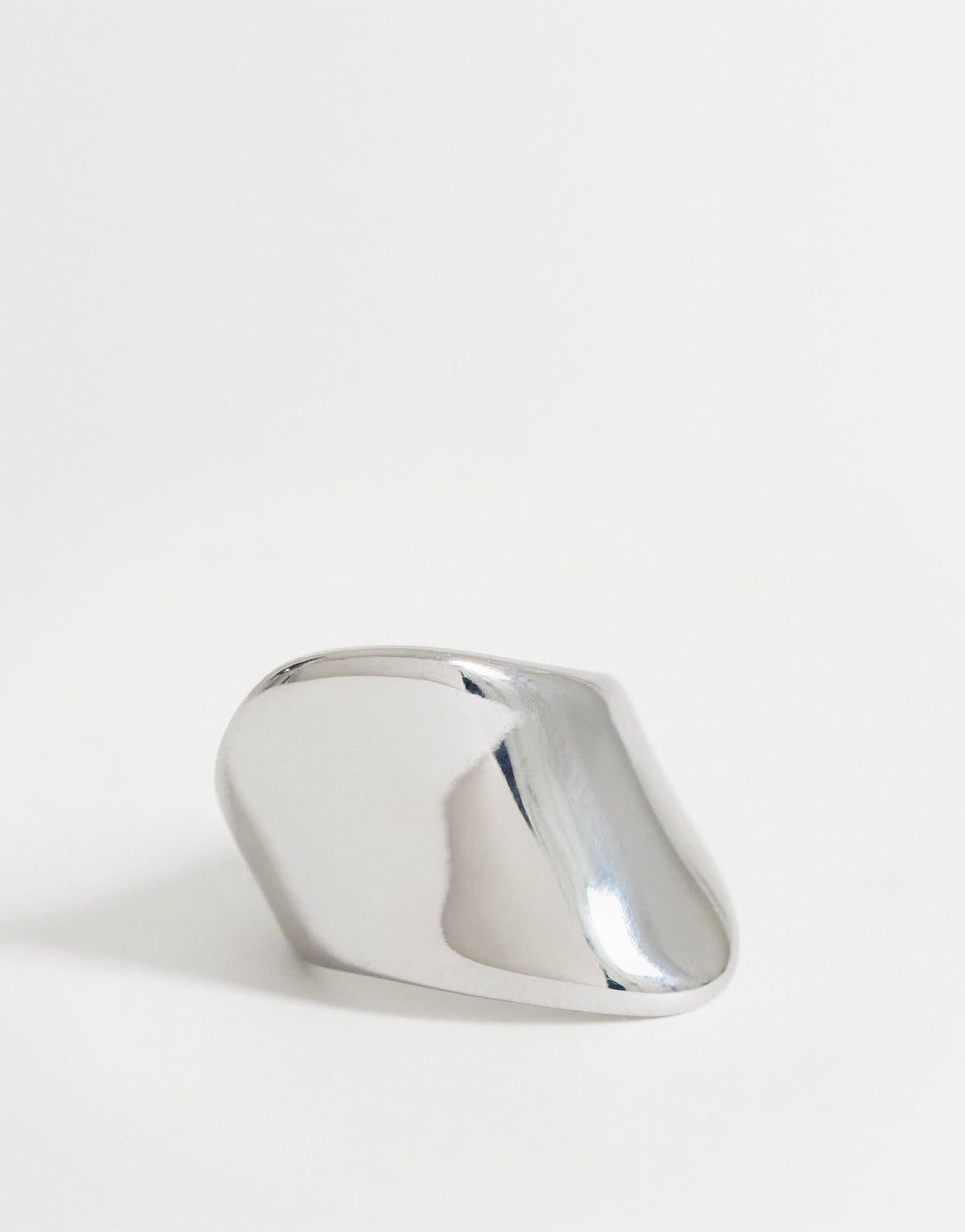 Topshop Remi waterproof asymmetric ring in stainless silver