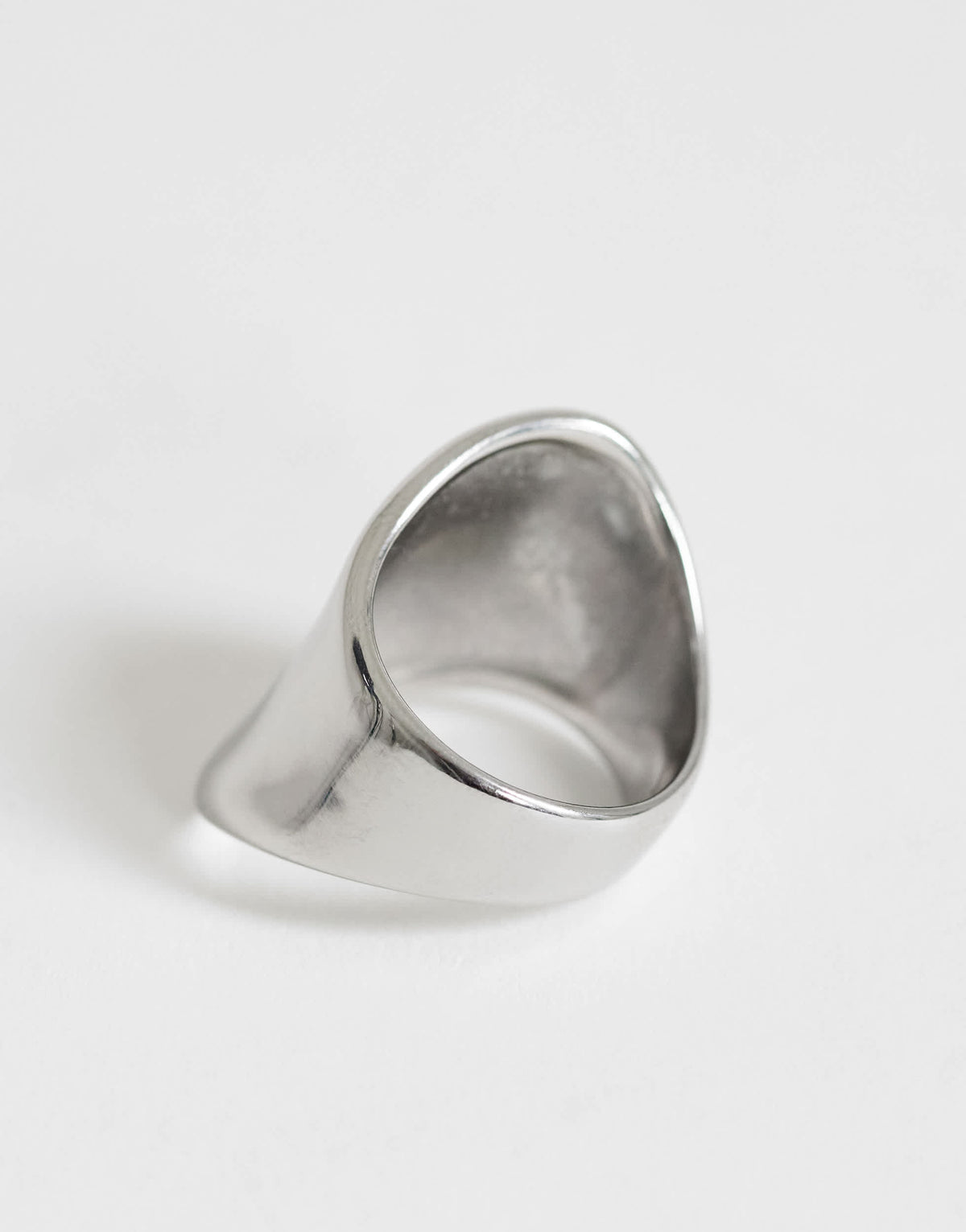Topshop Remi waterproof asymmetric ring in stainless silver