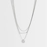 Topshop Lyra waterproof 3 pack necklaces in stainless silver