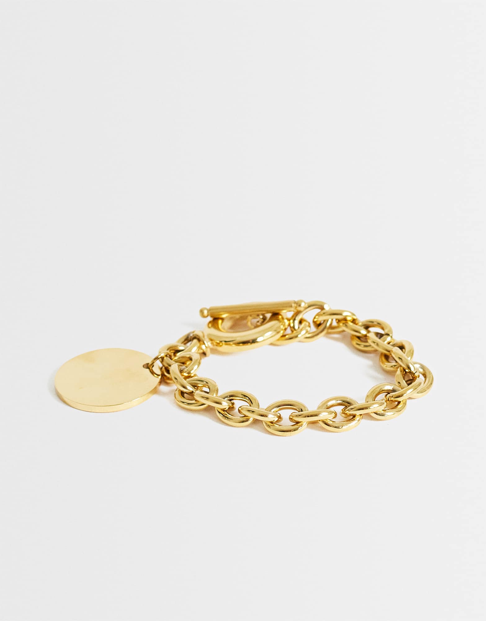 Topshop Felix waterproof charm bracelet in stainless gold