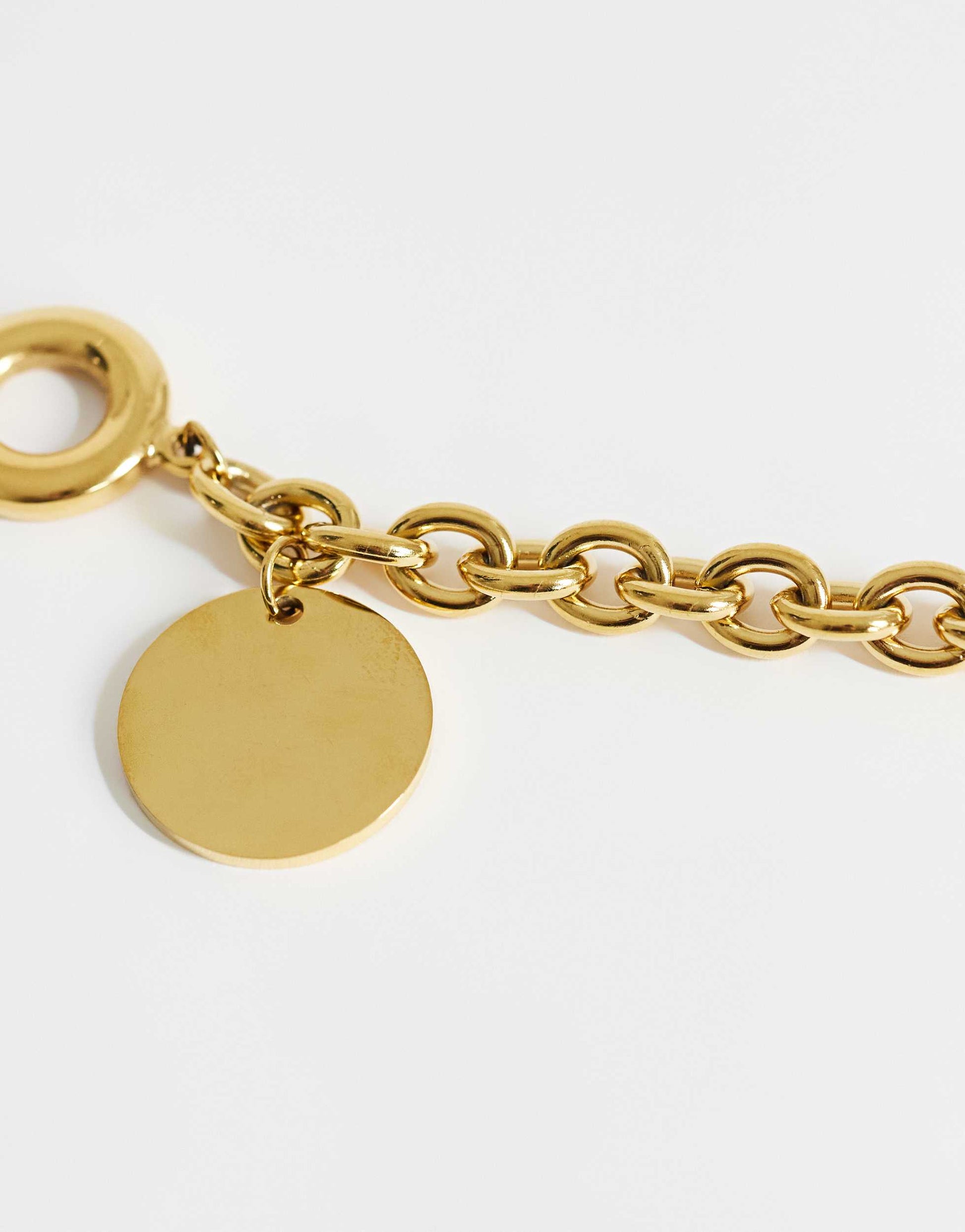 Topshop Felix waterproof charm bracelet in stainless gold