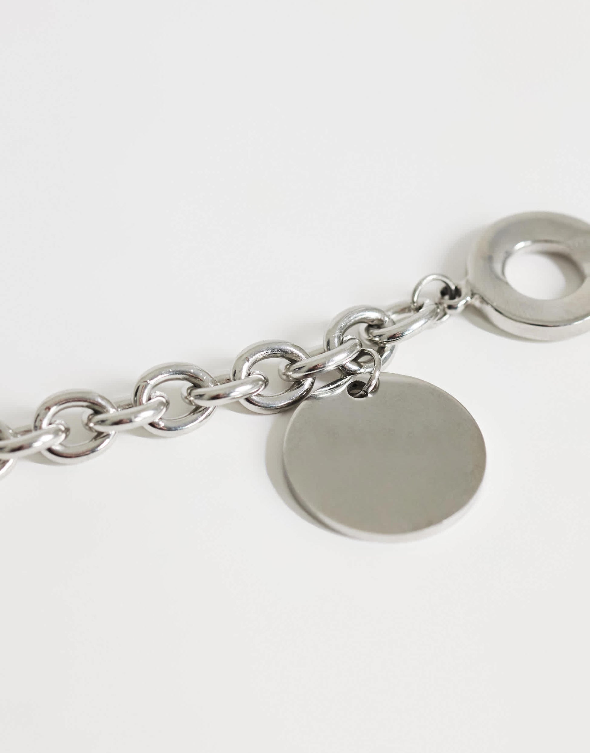 Topshop Felix waterproof charm bracelet in stainless silver