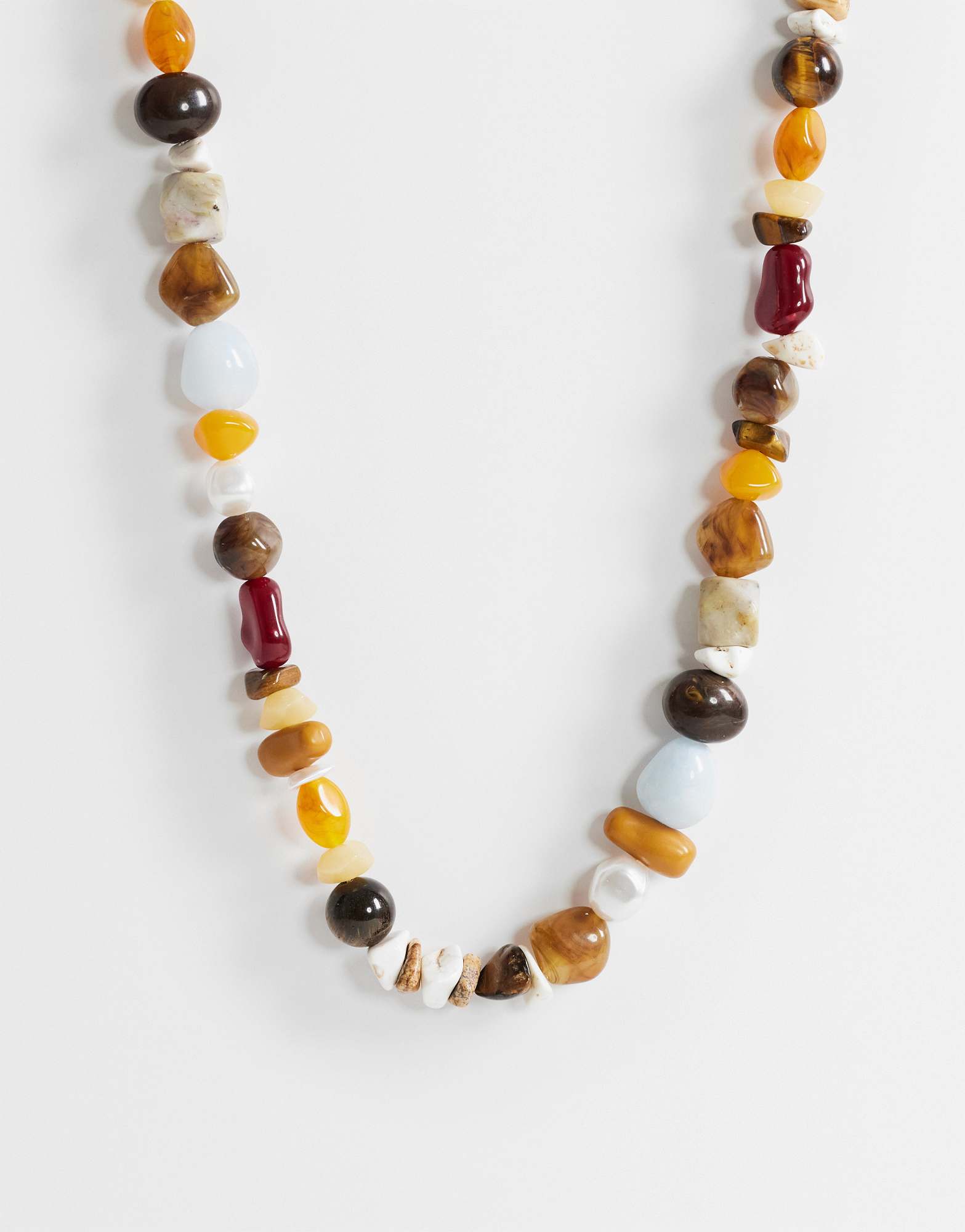 Collier perles semi-précieuses multiples Topshop Leo