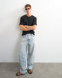 Topman slim fit rib henley t-shirt in black