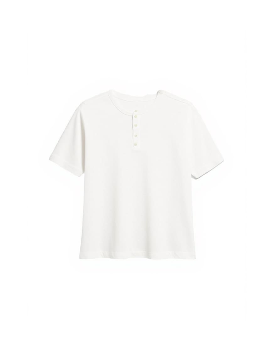 Topman relaxed fit linen mix henley t-shirt in ecru