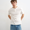 Topman relaxed fit linen mix henley t-shirt in ecru