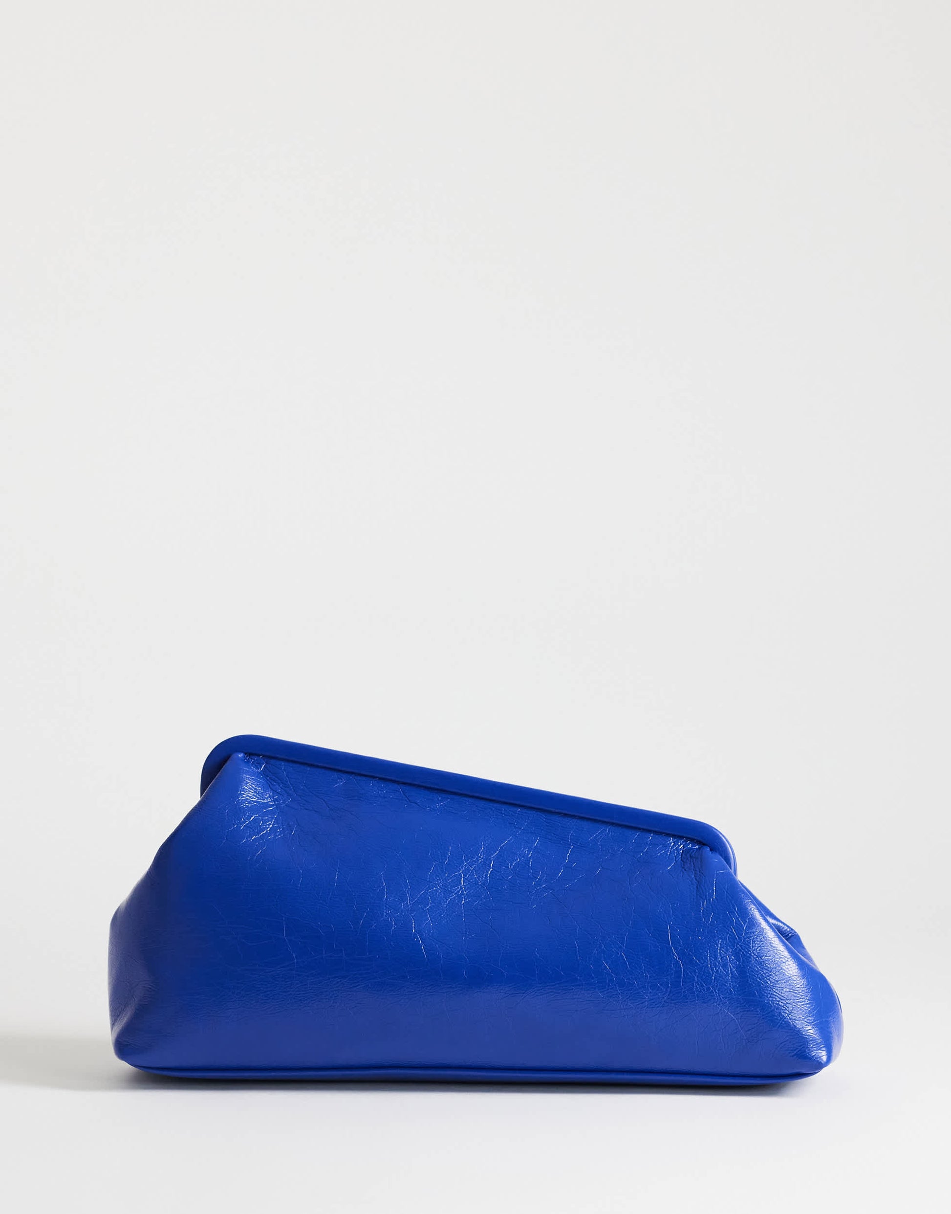 Topshop anna medium angular clutch bag in cobalt 