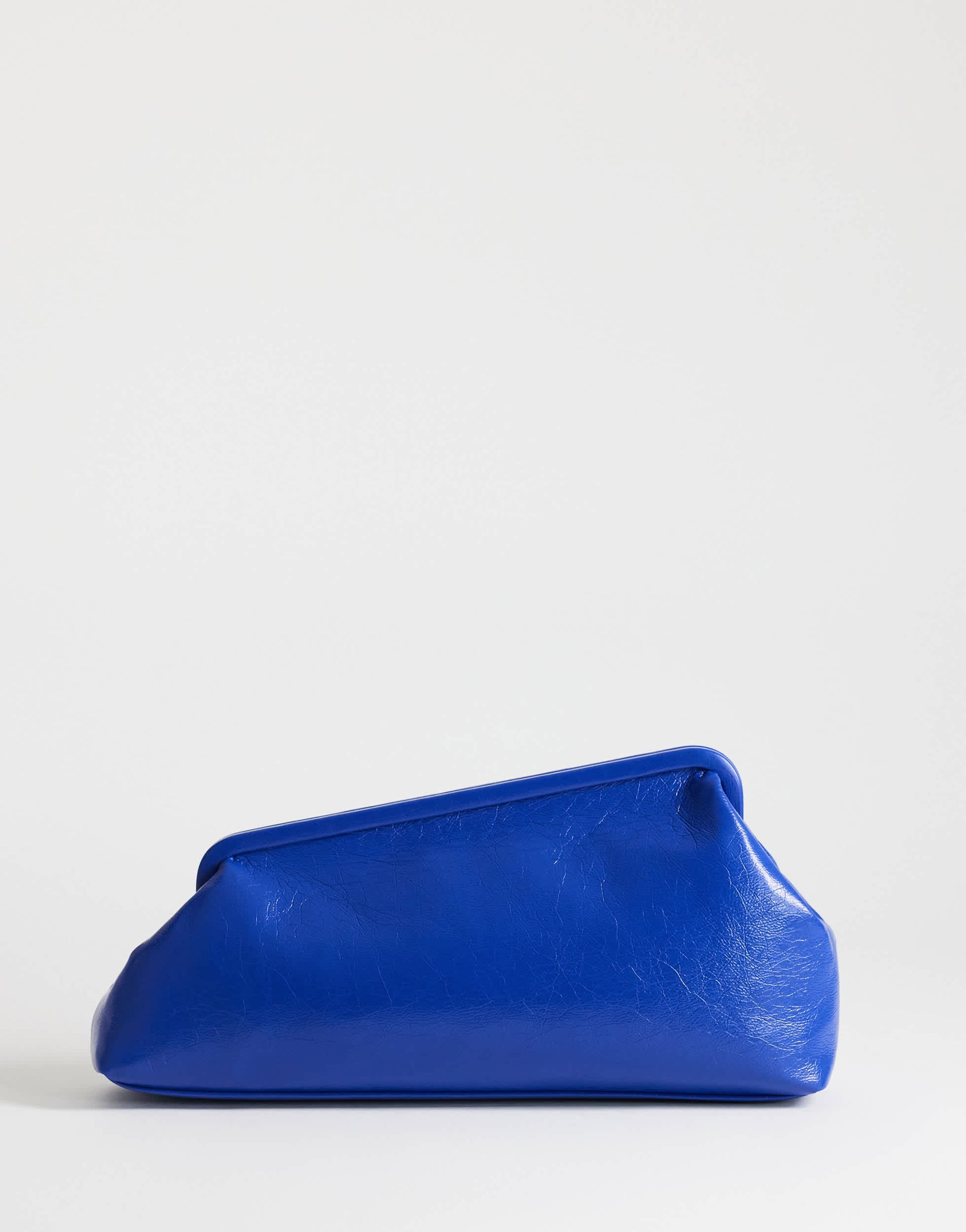 Topshop anna medium angular clutch bag in cobalt 