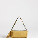 Topshop Jemma small real leather tassel shoulder bag in buttermilk