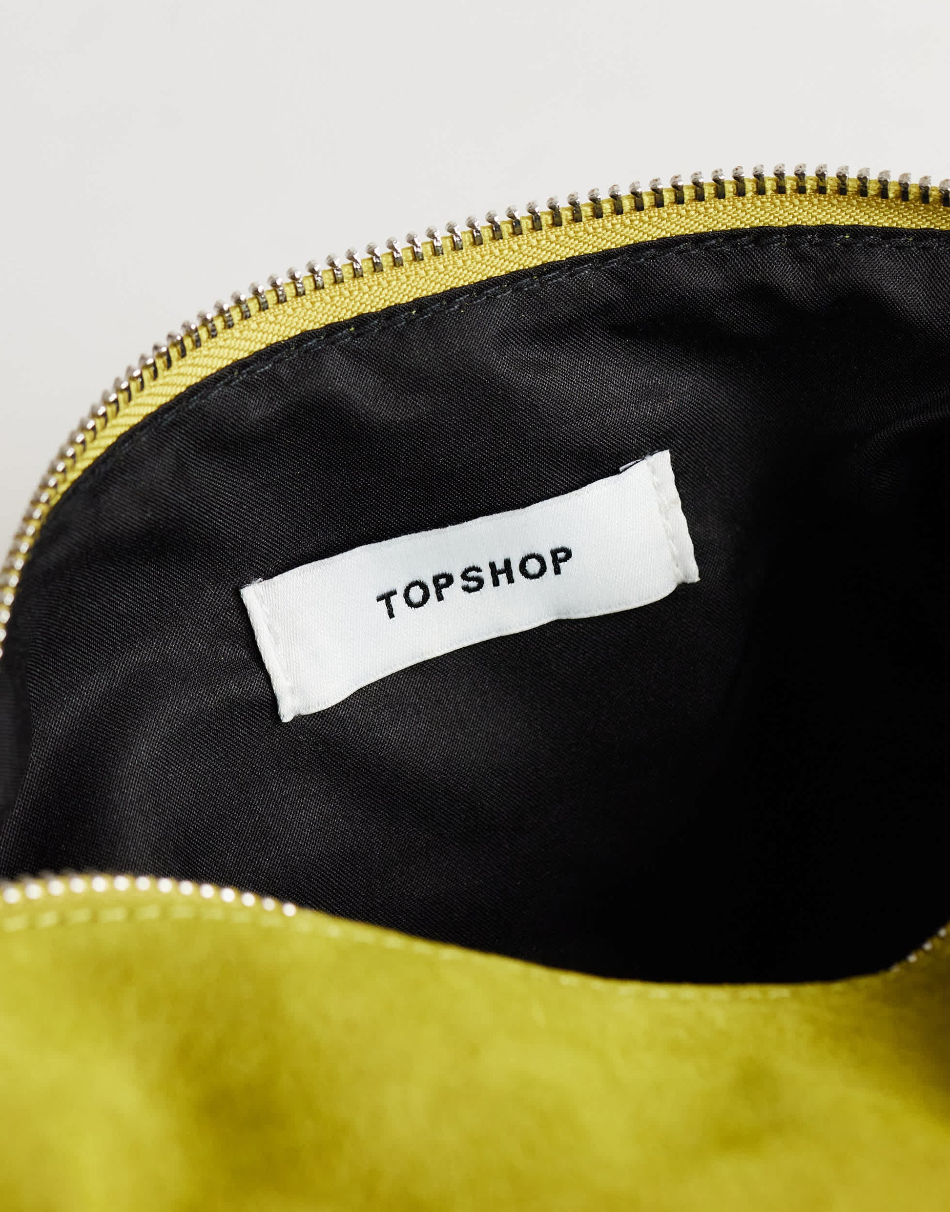 Topshop Jemma small real leather tassel medium shoulder bag in green